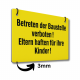 Baustellenschild Aluminium 3mm